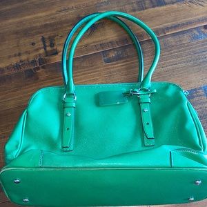 TUMI Voyager Green Leather Tote